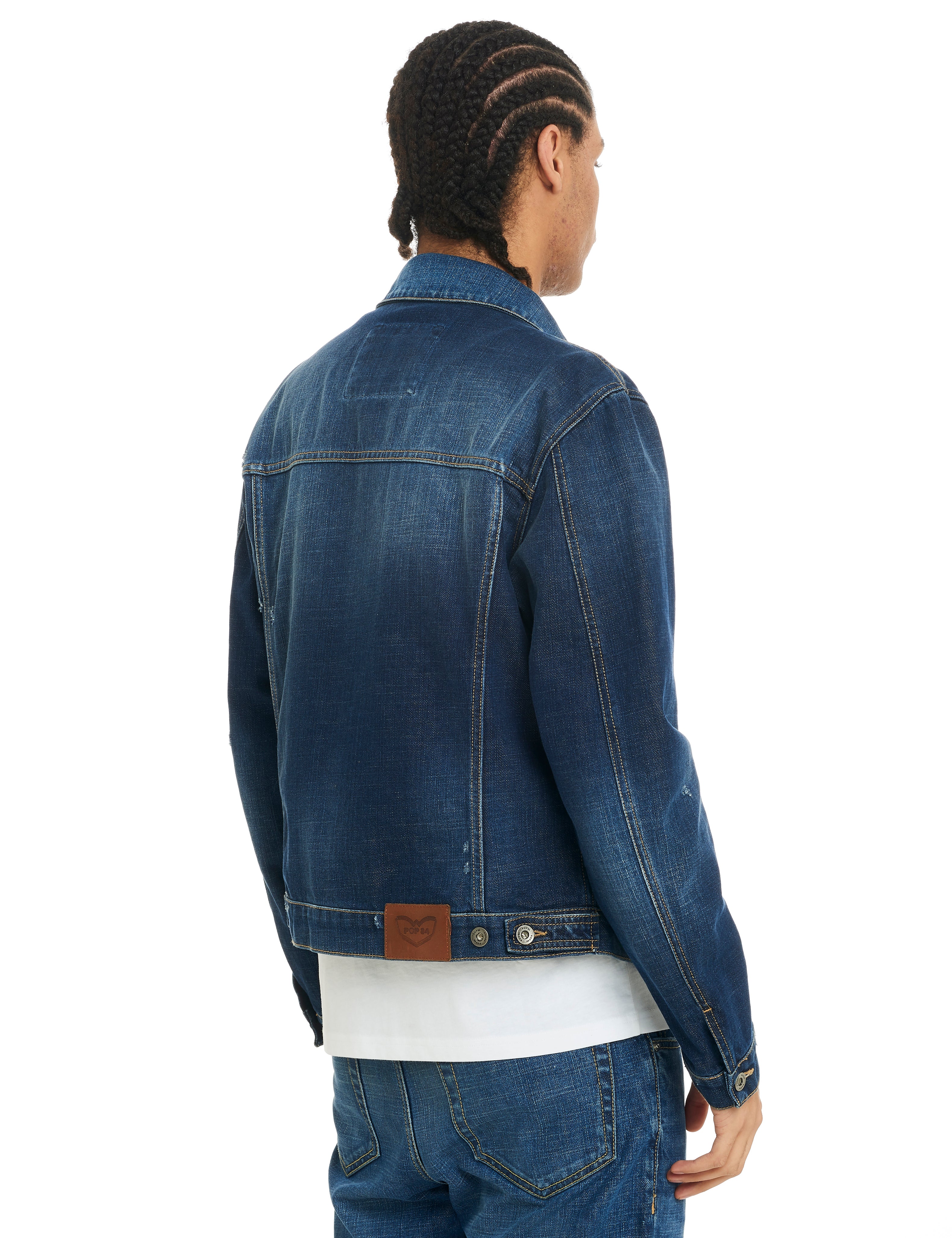 Jeans Pop 84 Uomo Men's Medium Wash Denim Jacket – POP84